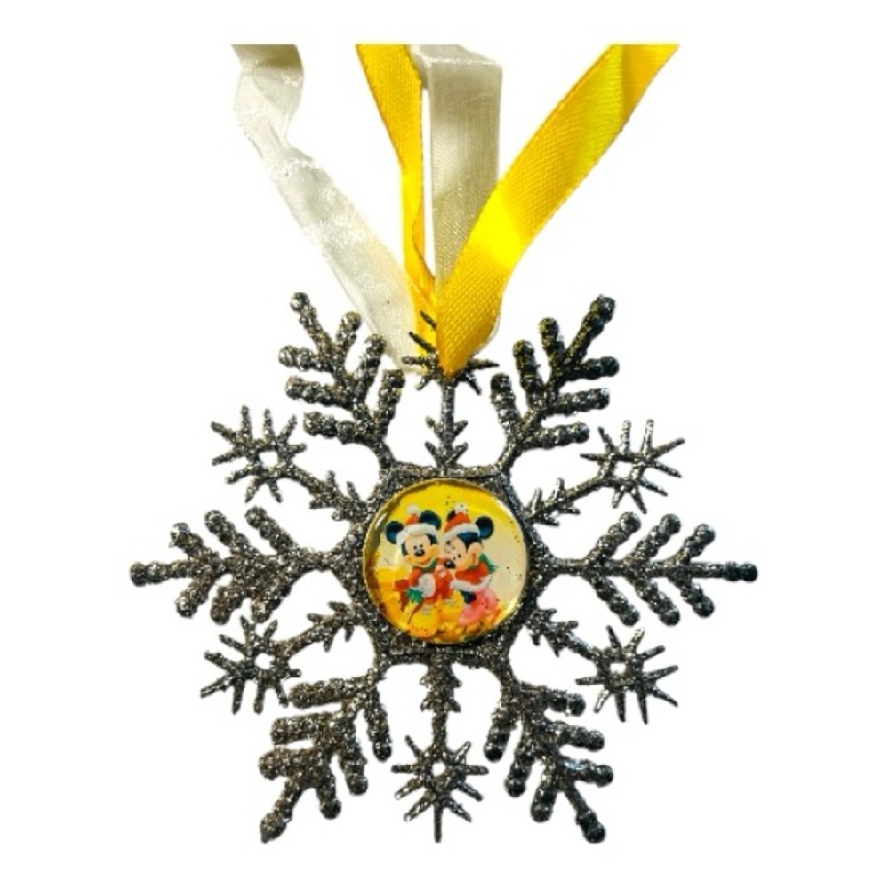 Disney Mickey & Minnie Mouse Glitter Holiday Ornament